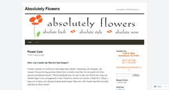 Desktop Screenshot of absolutelyflowers.wordpress.com
