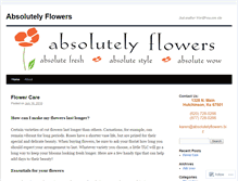 Tablet Screenshot of absolutelyflowers.wordpress.com