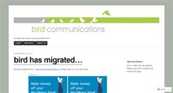 Desktop Screenshot of birdcommunications.wordpress.com