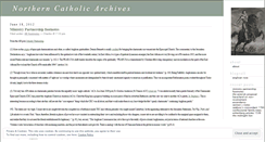 Desktop Screenshot of northerncatholicarchives.wordpress.com