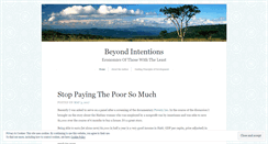 Desktop Screenshot of beyondintentions.wordpress.com