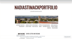 Desktop Screenshot of nadiastimackportfolio.wordpress.com