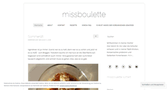 Desktop Screenshot of missboulette.wordpress.com