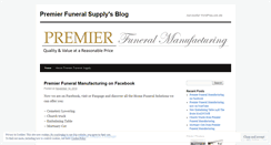 Desktop Screenshot of funeralsupply.wordpress.com