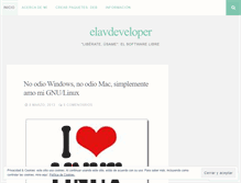 Tablet Screenshot of elavdeveloper.wordpress.com