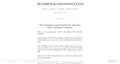 Desktop Screenshot of peterpocklingtonsuccess.wordpress.com