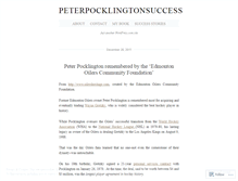 Tablet Screenshot of peterpocklingtonsuccess.wordpress.com