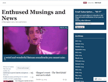 Tablet Screenshot of enthusedmusingsandnews.wordpress.com