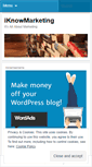 Mobile Screenshot of iknowmarketing.wordpress.com