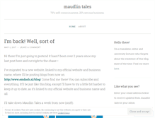 Tablet Screenshot of maudlintales.wordpress.com