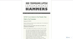 Desktop Screenshot of 1000littlehammers.wordpress.com