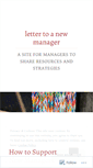 Mobile Screenshot of lettertoanewmanager.wordpress.com
