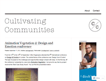Tablet Screenshot of cultivatingcommunities.wordpress.com