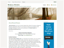 Tablet Screenshot of borealhomes.wordpress.com