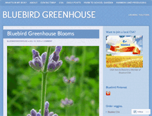 Tablet Screenshot of bluebirdgreenhouse.wordpress.com