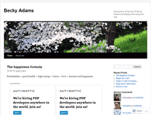 Tablet Screenshot of beckyadams.wordpress.com