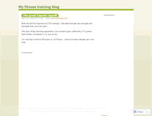 Tablet Screenshot of myfitnesstrainingblog.wordpress.com