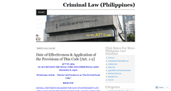 Desktop Screenshot of criminallawphilippines.wordpress.com