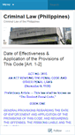 Mobile Screenshot of criminallawphilippines.wordpress.com