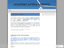 Tablet Screenshot of actualidadjuridicaambiental.wordpress.com