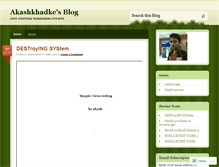 Tablet Screenshot of akashkhadke.wordpress.com