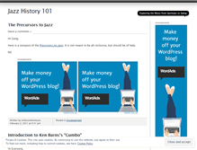 Tablet Screenshot of jazzhistory101.wordpress.com