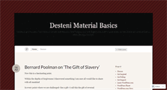 Desktop Screenshot of destenimaterialbasics.wordpress.com