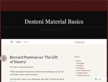 Tablet Screenshot of destenimaterialbasics.wordpress.com