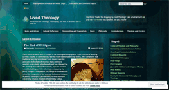 Desktop Screenshot of livedtheology.wordpress.com