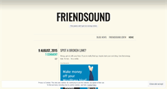 Desktop Screenshot of friendsound.wordpress.com