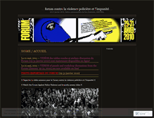 Tablet Screenshot of forumcontrelaviolencepoliciere.wordpress.com