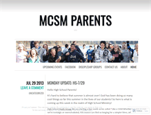 Tablet Screenshot of mcsmparents.wordpress.com