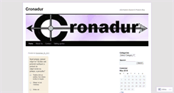 Desktop Screenshot of cronadur.wordpress.com