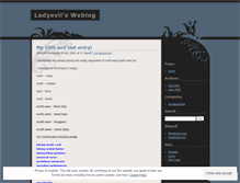 Tablet Screenshot of ladyevil.wordpress.com