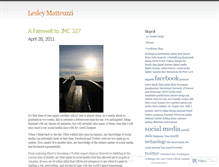 Tablet Screenshot of lesleymatteuzzi.wordpress.com