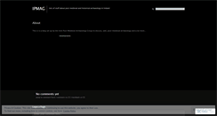 Desktop Screenshot of irishpostmedarchaeology.wordpress.com