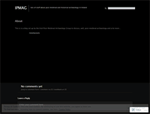Tablet Screenshot of irishpostmedarchaeology.wordpress.com