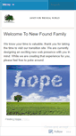 Mobile Screenshot of newfoundfamily.wordpress.com