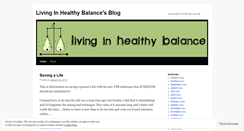 Desktop Screenshot of livinginhealthybalance.wordpress.com