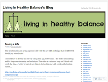 Tablet Screenshot of livinginhealthybalance.wordpress.com