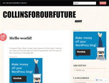 Tablet Screenshot of collinsforourfuture.wordpress.com