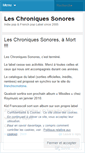 Mobile Screenshot of leschroniquessonores.wordpress.com