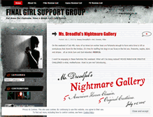 Tablet Screenshot of finalgirlsupportgroup.wordpress.com