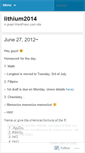 Mobile Screenshot of lithium2014.wordpress.com