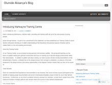 Tablet Screenshot of olumideakisanya.wordpress.com