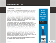 Tablet Screenshot of cocktailadventures.wordpress.com