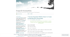 Desktop Screenshot of nonprofitsustainability.wordpress.com