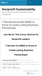 Mobile Screenshot of nonprofitsustainability.wordpress.com