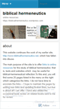 Mobile Screenshot of biblicalhermeneutics.wordpress.com