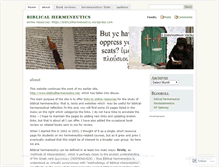 Tablet Screenshot of biblicalhermeneutics.wordpress.com